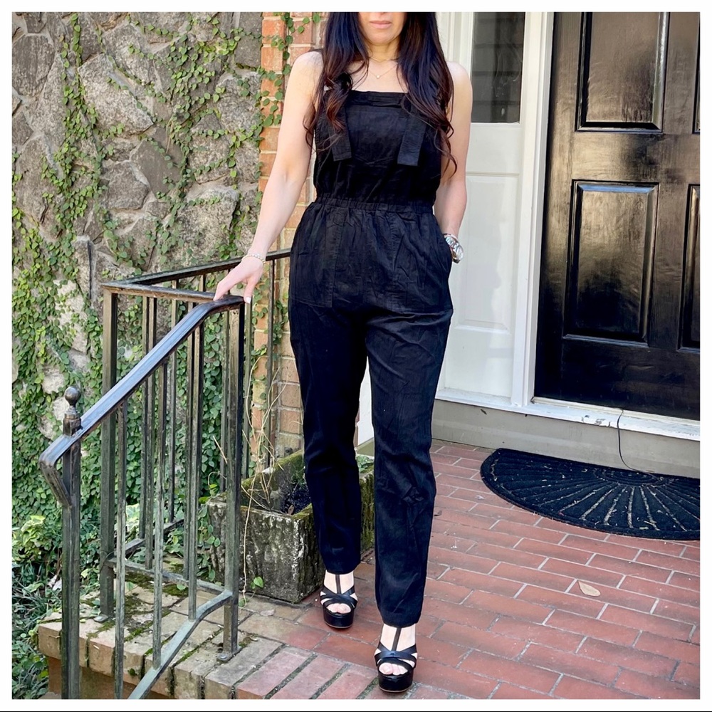 Fabulous black corduroy side pockets jumpsuit - Picture 3 of 6
